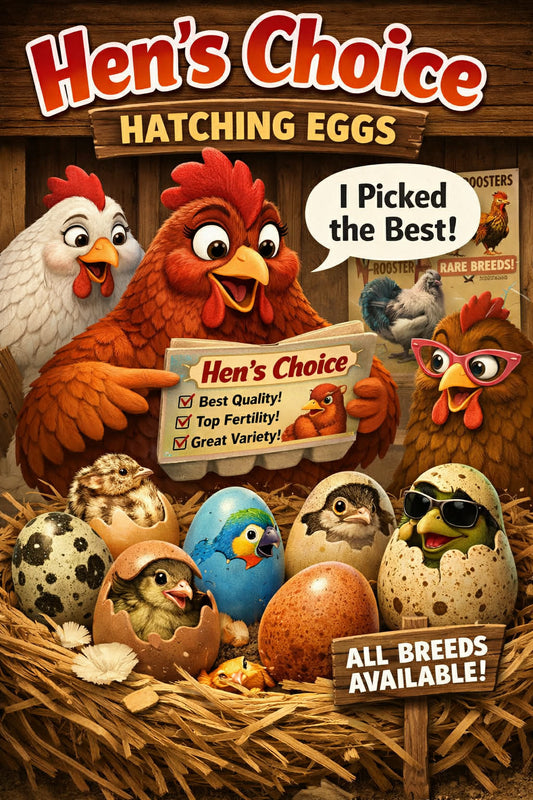 Hen's Choice Dozen Hatching Eggs – Assorted  Breeds